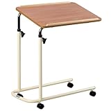 Days Overbed Table with Wheels – Height Adjustable and Lightweight – Laminated 61 x 40 cm Flat Packed Surface for Bed or Chair Use – Ideal for Meals, Laptop Work, and Elderly Care