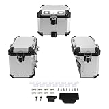 TCMT Trunk Top Box Saddlebags Side Case Fit For BMW R1200GS/R1200GS Adventure 2013-2018 R1250GS/R1250GS Adventure 19-24 F850GS/F850GS Adventure 17-22 F900GS/F900GS Adventure 23-25 Chrome