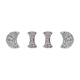 HIBEYO Bling Steering Wheel Logo Cover Suitable for Audi Decals Interior Decorations Caps Covers Diamond Logo Sticker Steering Wheel Emblem Sticker Car Accessories Parts Glitter Crystal Rhinestone