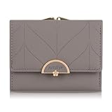 ArtsEye Purses for Women PU Leather Small Tri-fold Wallet for Women Ladies Purse RFID Blocking (1130-gray)