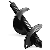 Auger Drill Bit for Planting,10x30cm Post Hole Digger,Widened Garden Auger Spiral Drill Bit,Hole Digger for Bulb Planters Planting, Fence Post Repair,Bulbs Seedlings,Bulb Planting Auger,Black