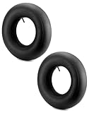 QWORK® 2 Pieces 4.80/4.00-8 Wheelbarrow Inner Tube, Replacement Inner Tubes, Straight Valve, for Lawn Movers, Hand Trucks