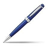 CROSS Bailey Light Refillable Click-Off Cap Plastic Ballpoint Pen with Resin Finish, Medium Ballpoint, includes Premium Gift Box and Blue Cartridge, 1 Pack, Polished Blue