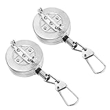 Harilla 2x Hardy Retractor Fly Fishing Zinger Clip Snap Hook Pin on