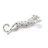 Safety Pin Brooch Pin Broach Badge Brooch Lapel Pin European And American Haoshi Cubs, Leopards, Tigers, Foxes, Crocodile, Animal Beast Shirts, Brooches, Men And Women,Panther Brooch With Black Dots O