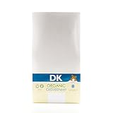 DK Glovesheets 131x75cm 100% Organic Cotton Fitted Large Cot Bed Sheet (White)