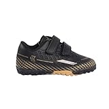 Kids Football Boots Boys & Girls – Astro Turf Trainers, Lightweight & Breathable Sports Shoes for Children, Infants & Juniors (Gold, Junior 8.5)