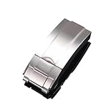POYNMRE 904 Stainless Steel 16mm Watchband Clasp Compatible With Rolex DAYTONA SUBMARINER GMT Date-just Yacht-Master Quick Adjust Buckle Gold Silver(Full Matt Silver)