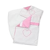 New Classic Toys Pink Baby Doll Bedding Set, Toddlers First Doll Pram for One Year Old