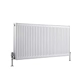 Milano Compact White Type 22 Horizontal Double Panel Convector Radiator - 600mm x 1200mm