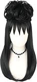 LeMarnia Black Removable Fluffy Beehive Wig for Women Gothic Bridal Wig Halloween Costume Accessory Wigs