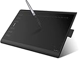 Huion Inspiroy H1060P Drawing Tablet 10×6.25 inch Upgrade Version of NEW 1060 PLUS Graphics Tablet with Battery-free Pen 12 Hard Plus 16 Soft Express Keys Supports Windows Mac Android