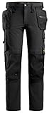 Snickers 6271 AllroundWork Full Stretch Trousers Holster Pockets Black / Black 152 (W36 x L35)