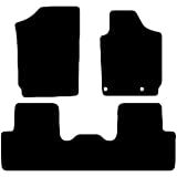 Carsio Carpet Van Cab Floor Mats For Peugeot Partner Combi Van 2002-2008 Tailored Fit Mat Set Complete Accessory Black Custom Fitted - All Weather - Black Trim