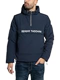 Manteau homme navy 37750 à enfiler par la tête à poches - L - Bleu