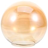 Cabilock Glass Globe Lampshades Amber Colored Open Neck Lampshade Dome Light Bulb Guard Covers Replacement for Wall Chandelier Pendant Sconce Floor Lights