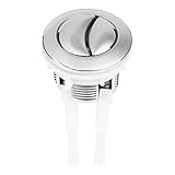 Ultra Toilet Push Button Flush Replacement Dual Flush Cistern Valve, Ideal Replacement Round Flush Button Kit & More for Standard Dual Button Mechanism UK Toilets Wc Double Push Down Flusher Button