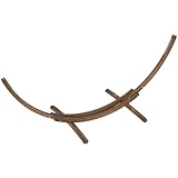 Outsunny 3(m) Wooden Hammock Stand, 1 Person Hammock Frame with Chain and Safety Buckles, Pine Wood Arc Stand for Garden, Patio, Outdoor and Indoor, Brown