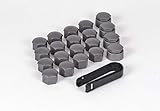 Genuine Audi Alloy Wheel Bolt Nut Caps Covers 17mm Including Removal Tool Puller Tweezers & Locking Bolt Caps