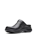 Clarks - Womens Pro Clog Shoes, Color Black Leather, Size: 6.5 UK Wide