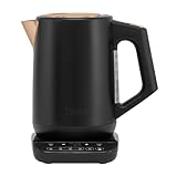Ninja Perfect Temperature Kettle, 1.7L, LED Display, Easy to Use Kettle with Rapid Boil and Temperature Control & Hold, Black & Copper, KT200UKCP