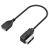 Cable Adapter, CarAudio Interface Cable for VW Audi A3/S4/A5/A6/A7/Q5/Q7/R8 for AMI MDI MMI AUX, Transmits Audio from MP3 Players Phones Tablets – USB Music Interface Charging Cable Plug & Play