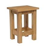 Hallowood Furniture Waverly Oak Small Occasional Table in Light Oak Finish, Compact Solid Wooden Side, Lamp or Coffee Table for Living Room, Bedside or Lounge