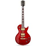 Leo Jaymz SC Series Electric Guitar – Mahogany Body, Laurel Fingerboard, Dual Humbuckers, Stainless Steel Frets, Tune-O-Matic Bridge, C Neck, 18:1 Tuners(Red)