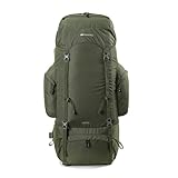 Eurohike Nepal 85 Litre Rucksack with Ventilated Back Panel & Padded Harness, 85L Backpack, Bag for Men & Women, Adjustable, Lightweight, Camping, Hiking, Trekking, Travelling, Outdoor, Green