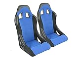 27314636 Pair of Bucket Seat Edition 4 Blue/Black Fixed Fabric Non-Tilting