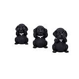 Nemesis Now Three Wise Labradors, Black, 8.5cm,B5881V2
