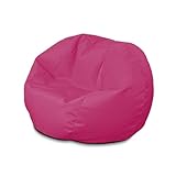 Bags of Beans Wipe Clean Kids Bean Bag Chair with Filling Included - Outdoor Kiddies Beanbag Seat - Machine Washable Childrens Beanbag Furniture for Girls & Boys - 67 x 52cm (Pink)