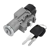 VekAuto Ignition Switch Lock Cylinder Assembly Compatible for CHEVROLET Matiz for DAEWOO, Durable Metal Silver Tone Ignition Lock Cylinder Key Switch Starter