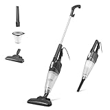 Amazon Basics 2-in-1 Corded Upright Vacuum Cleaner, ECO Motor, HEPA filtration, Lightweight Stick, Black