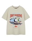 THOMAS & FRIENDS Boys Beige Graphic Tee | Best Friends Short-Sleeved T-Shirt | Kids Character Apparel | Thomas The Tank Engine Design | Official Merchandise