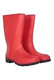Mountain Warehouse Plain Kids Wellies - Waterproof, Soft Jersey Lined Wellington Boots, Gripped Sole, Boys & Girls - Spring Summer, Rain, School, Outdoors Red Junior Shoe Size 1