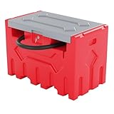 52 Gallon Portable Diesel Fuel Tank With 12V Electric Transfer Pump, High Flow Rate 10 GPM, Durable Diesel Transfer Tank With 13ft Hose & Auto Nozzle for Easy Diesel Transportation, Black & Red