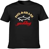 Paul Shark Yachting Mens T Shirt Graphic Unisex Tee Shirt XXL Black Black