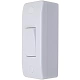 Architrave Light Switch 10AX 1 Gang 2-Way with 16mm Pattress Surface Box - Rounded White