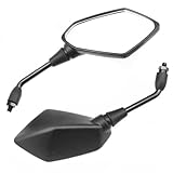 1 pair Rearview Mirrors Compatible For TRIUMPH TIGER 800 1050 1200 Speed Street Triple 675 765 Motorcycle Rear View Left Right Side Mirror (Black)