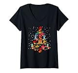 Womens Line Dance Boots Christmas Tree - Line Dance Boots Xmas Tree V-Neck T-Shirt