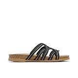 Porronet Bio Sandal With Textile Upper Black Daphne, Black/White, 4 UK