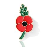 1Pcs Poppy Badges and Pins 2025, Enamel Poppy Pin Badge, Remembrance Day Memorial Pins Jewellery for Men Women Veterans Gifts