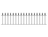 Saxon Spear Top Metal Garden Railing Panel 1830mm (6ft) Gap x 490mm High Galvanised Wrought Iron Fence Fencing SAZP03