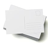 50 Blank Postcards, A6 350gsm Card, Perfect for Craft Projects and for Designing Individual Postcards