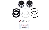 Bigg Red - Front Brake Caliper Rebuild Repair Kit + Pistons - Compatible with Ford Escort Mk1 1968–1974