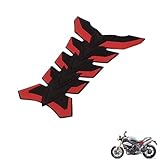 1PCS Motorcycle tank protector fishbone sticker Compatible with Triumph Speed Triple R 2012-2015,shell anti-scratch decorative pad,accessories tuning(RED)