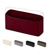 DGAZ Silk Bag Organiser Insert Fits Chanel CF Classic Flap Handbag，Silky Smooth Bag Organiser, Luxury Handbag & Purse Shaper (Wine Red, Medium 25)