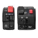 Ollanoos Motorcycle Handlebar 22 mm Control Switch Universal Turn Signal Horn Button Indicator Fog Light Start Switch