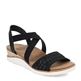 Skechers Women's Arch Fit Beach Kiss Boho Beyond Sandal, Black Knit/Duraleather, 6 UK